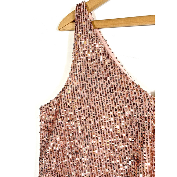 Loft Tank Top Size Medium NEW Pink Sequin Party Showgirl Core Glam Holiday - Picture 2 of 12